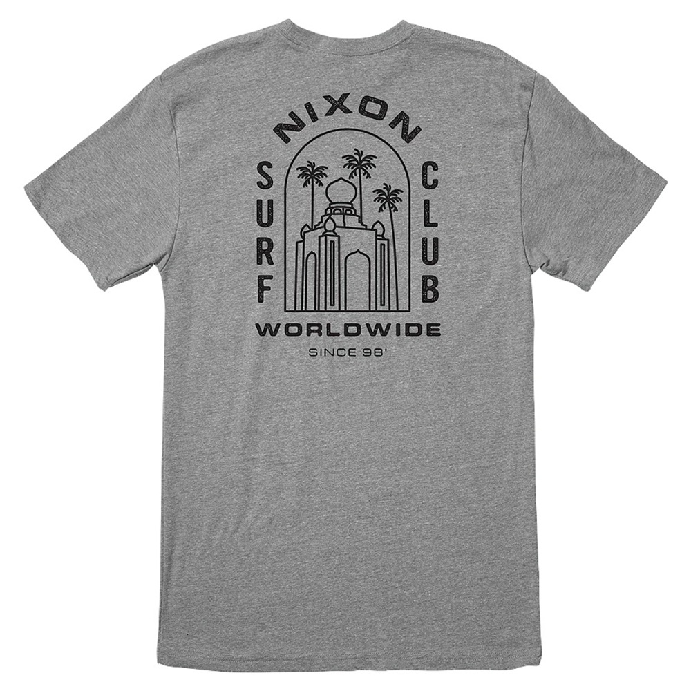 Medium Nixon temple tshirt gray. Nixon surf club worldwide